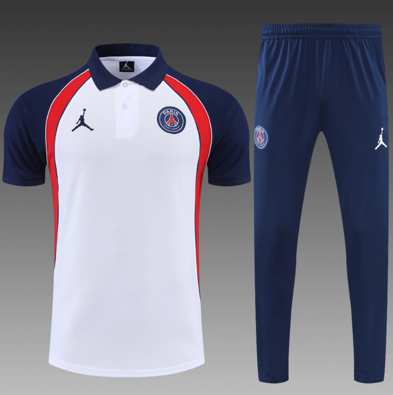 Polo Psg Conjunto Blanco Y Rojo