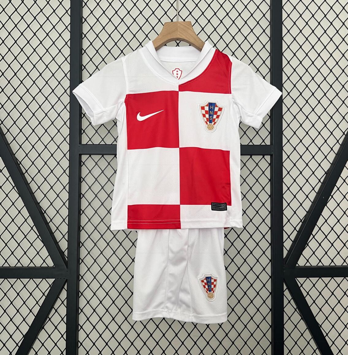 Camiseta Croacia Primera Equipación 2024 Niño