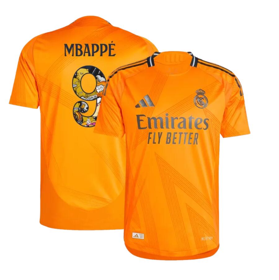 Camiseta Real Madrid 2ª Equipación 24/25 MBAPPÉ #9 Bear Champ Font