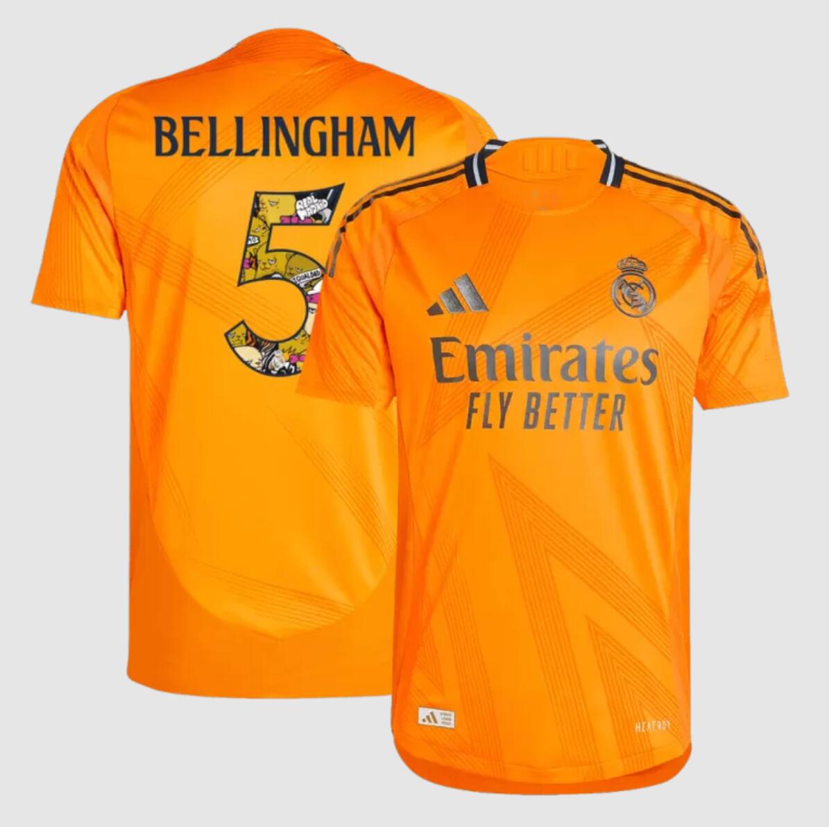 Camiseta Real Madrid 2ª Equipación 24/25 BELLINGHAM #5 Bear Champ Font