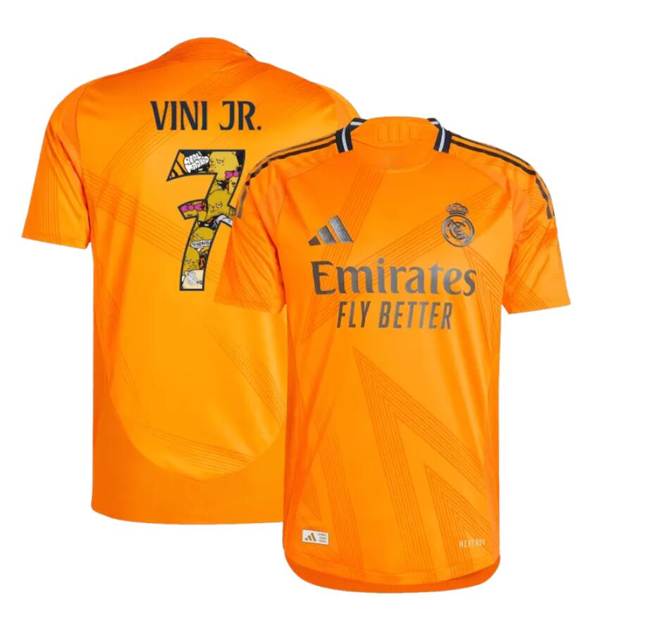 Camiseta Real Madrid 2ª Equipación 24/25 VINI JR. #7 Bear Champ Font