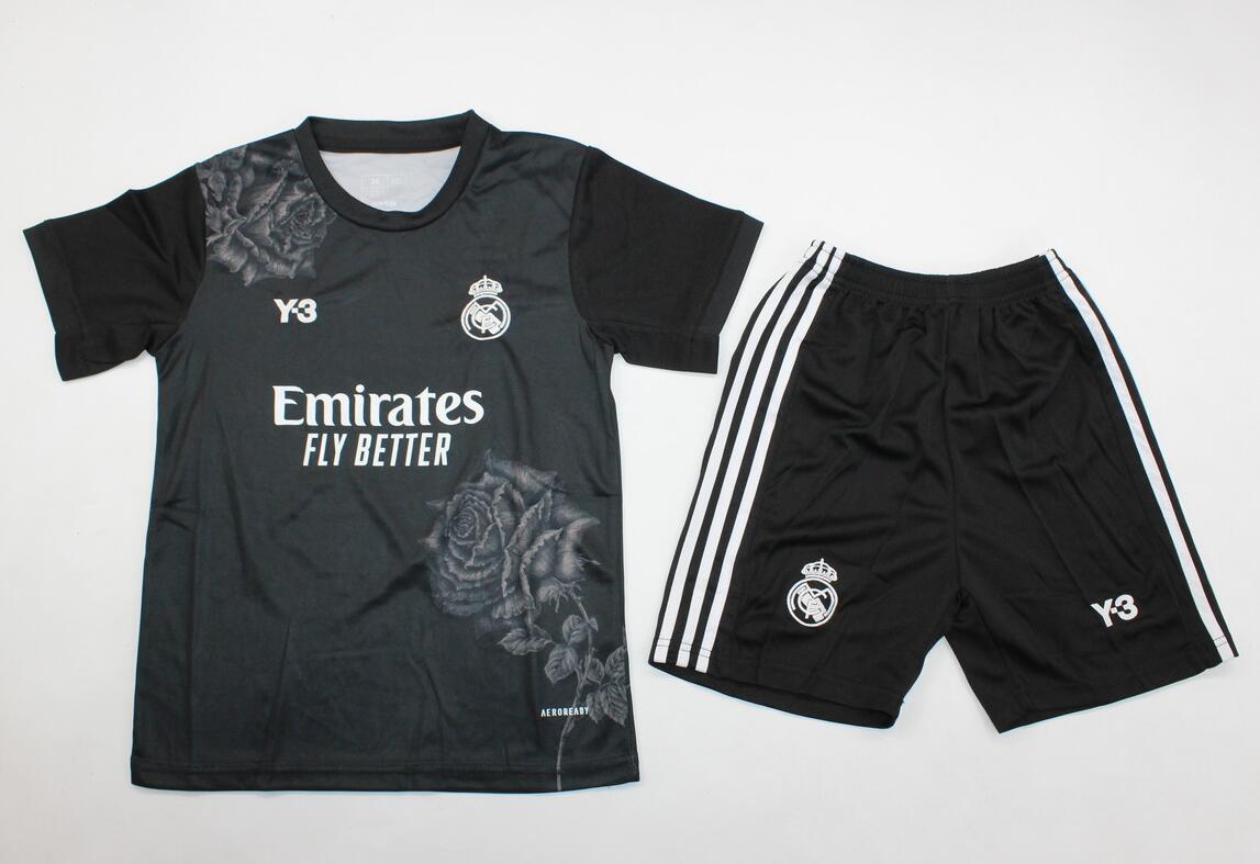 Camiseta Real M adrid Edición Especial Y-3 Negro 24/25 Niño