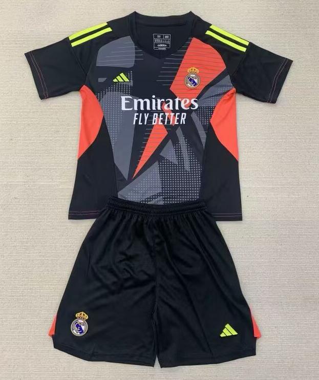 Camiseta Real M adrid Portero Negro 24/25 Niño