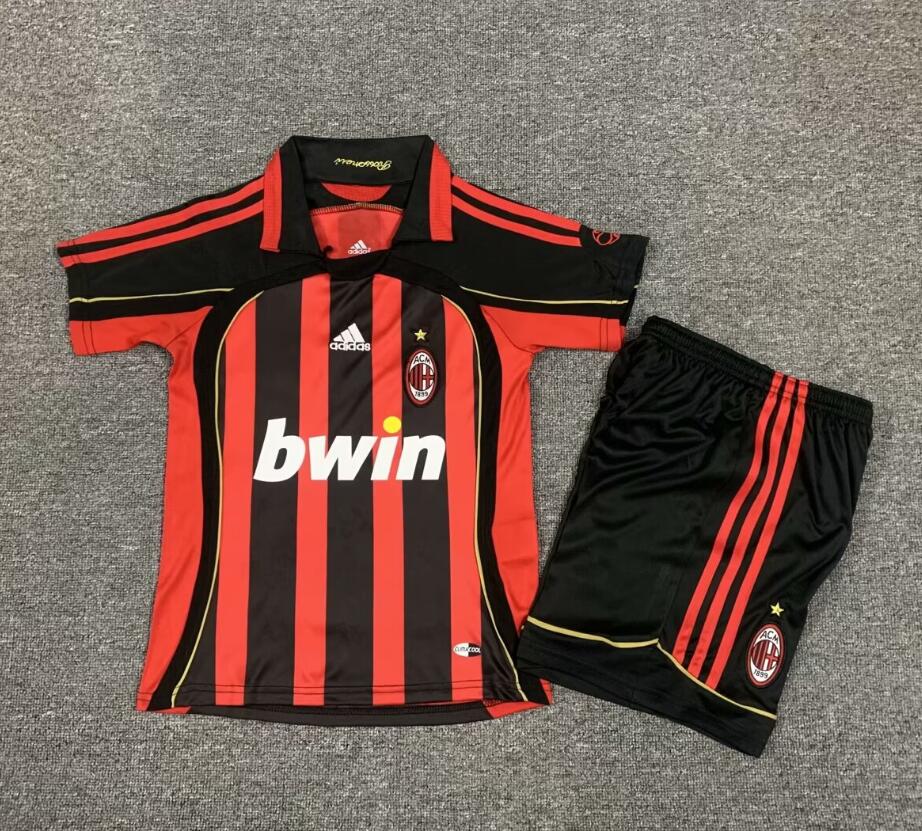 Camiseta Retro Ac Milan 1ª Equipación 06/07 Niño