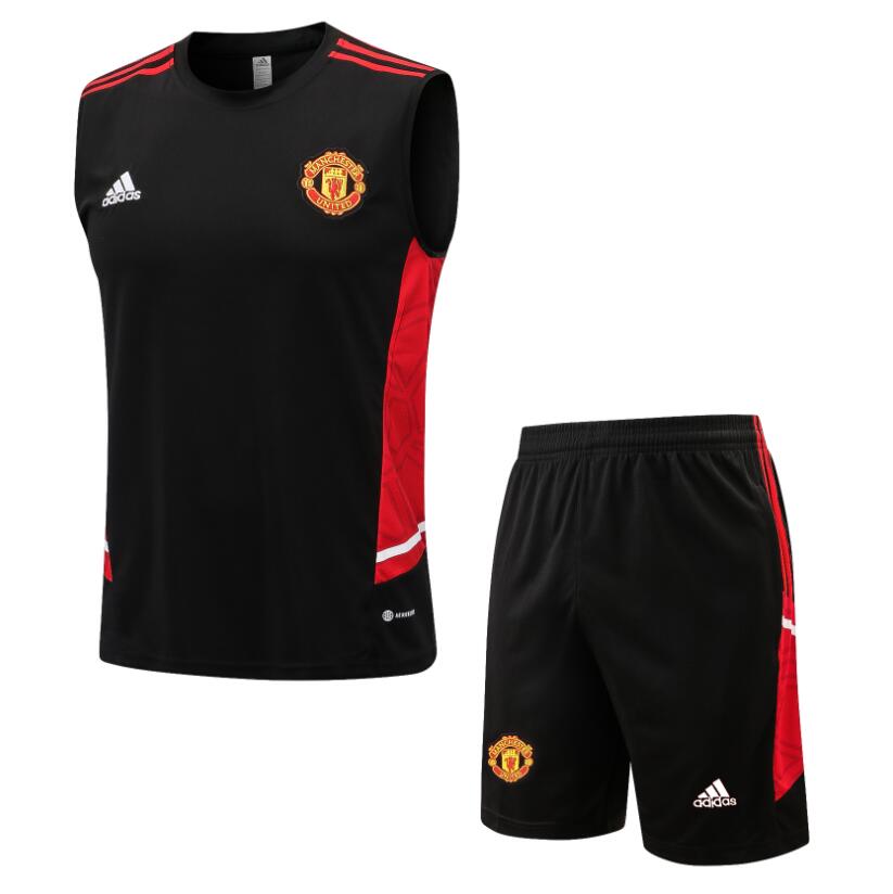 Camiseta De Fútbol Sin Mangas Manchester United 22-23 + Pantalone