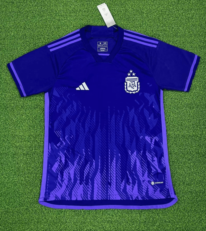 Camiseta Argentina Segunda Equipación Mundial Qatar 2022 3 estrellas