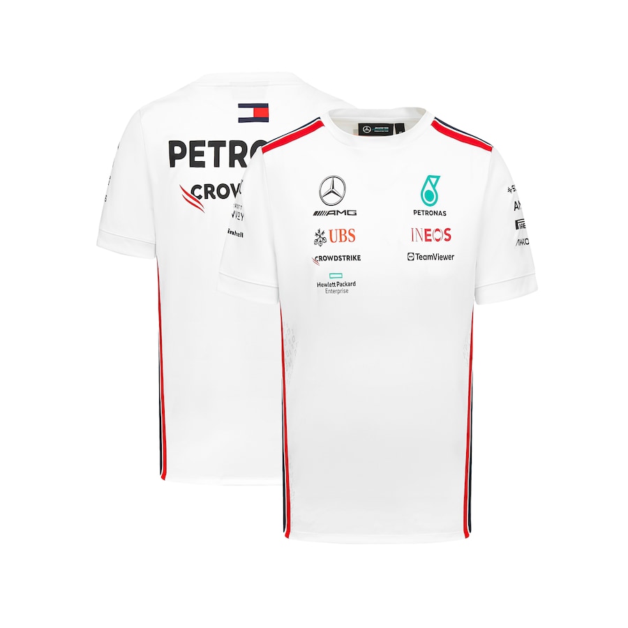 Camiseta Piloto Equipo Mer cedes A M G Petronas F1 2023 - Blanco