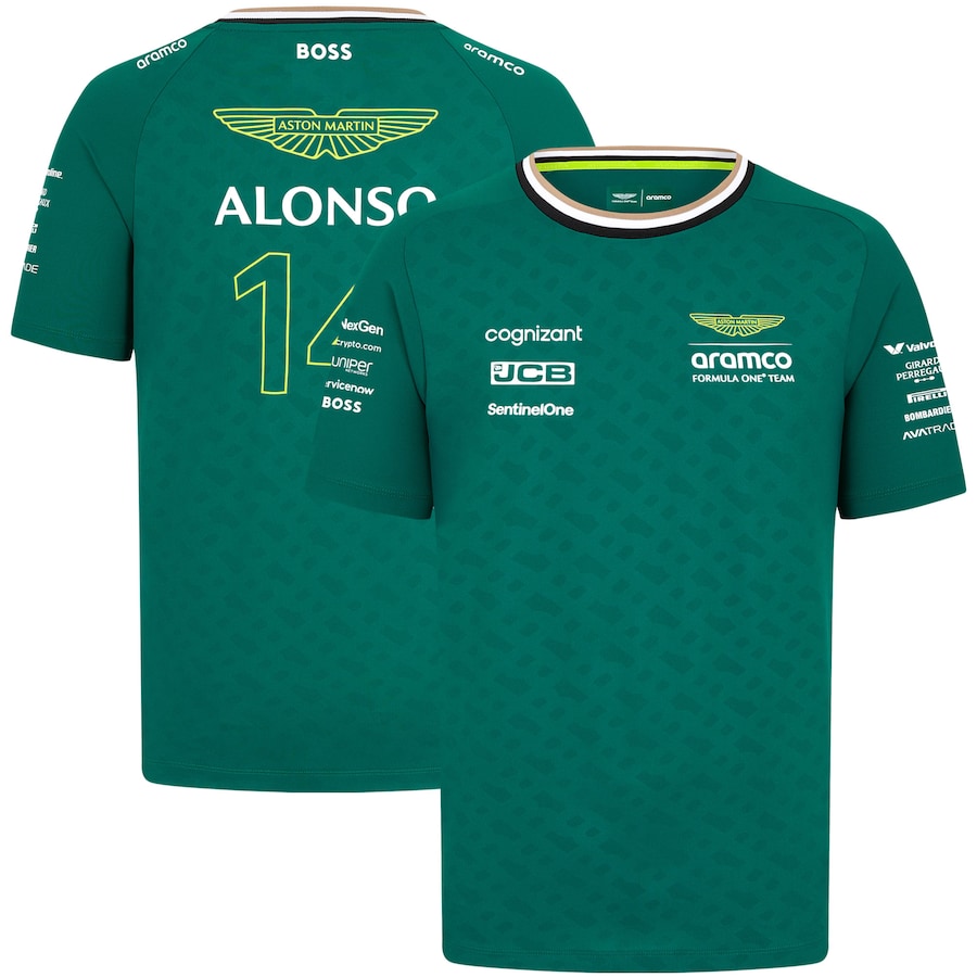 Camiseta Del Equipo As ton Mar tin Aramco Cognizant F1 2024 A LONSO 14